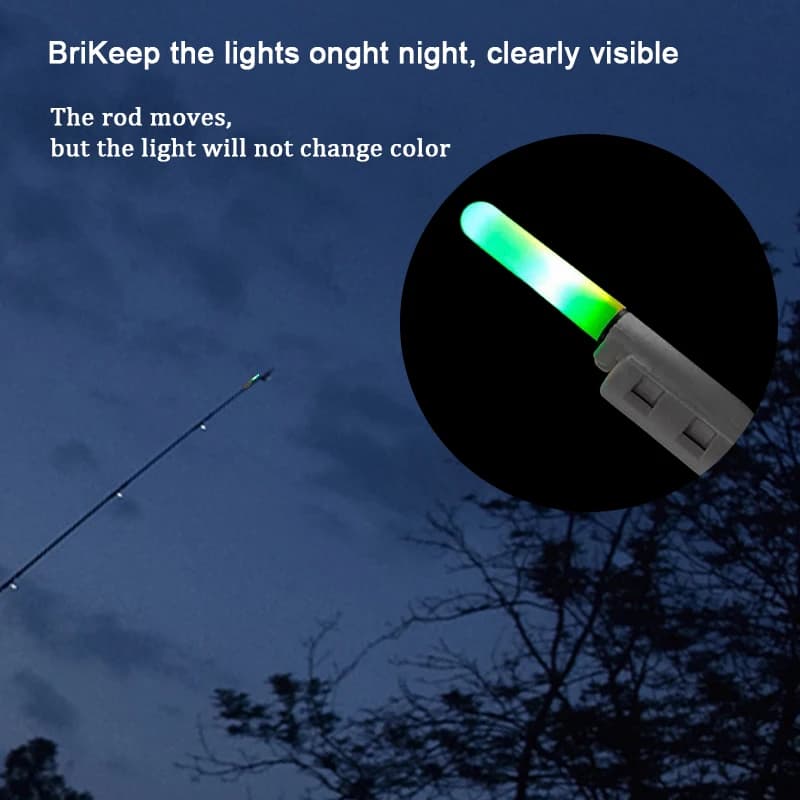 2 lampes de pêche électroniques étanches avec batterie rechargeable et clip pour canne télescopique