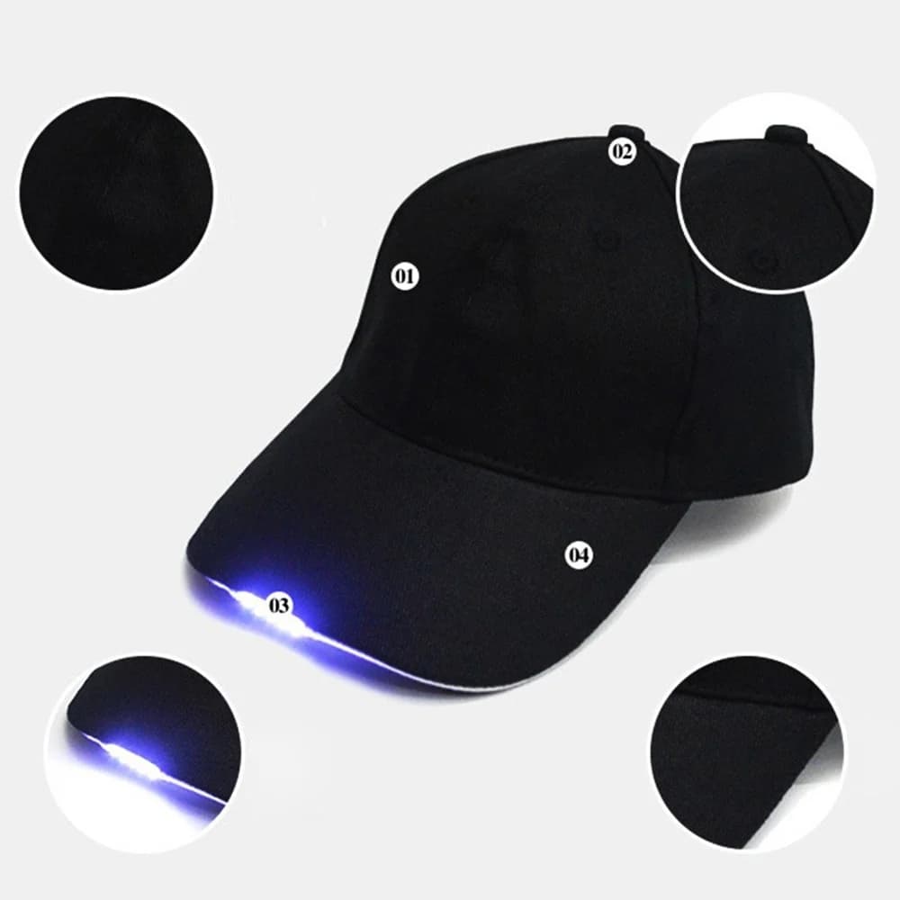 Casquette LED pêche nocturne - 5 lumières puissantes pour chasse et lecture en extérieur