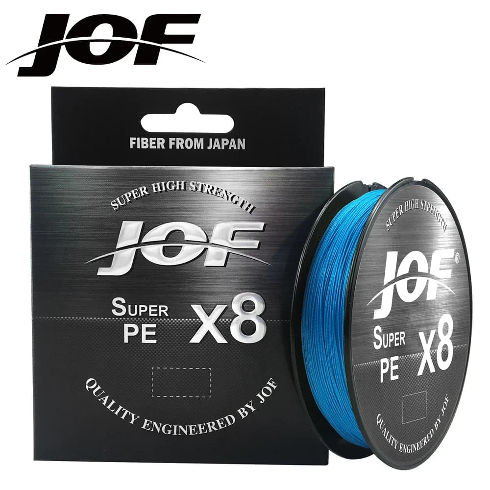 Ligne de pêche JOF X8 Strong PE tressée 8 brins 150M-500M haute résistance pour pêche sportive