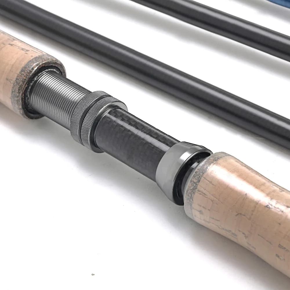 Canne spey 13ft 8-9WT et 14ft 9-10WT carbone action medium-fast 6 sections pour pêche saumon grand fleuve
