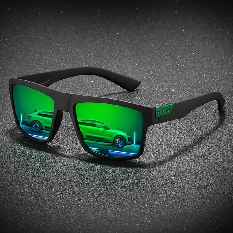 Lunettes de soleil vintage carrées polarisées pêche conduite - Design luxe UV400 homme femme