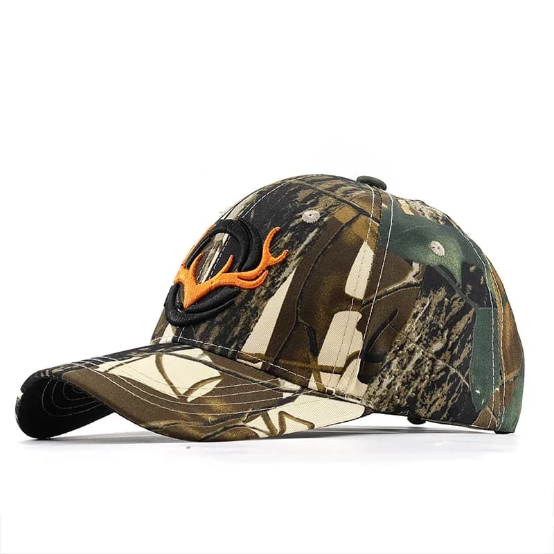 Casquette camouflage pêche réglable homme femme - Chapeau de pêche baseball ajustable activités extérieures