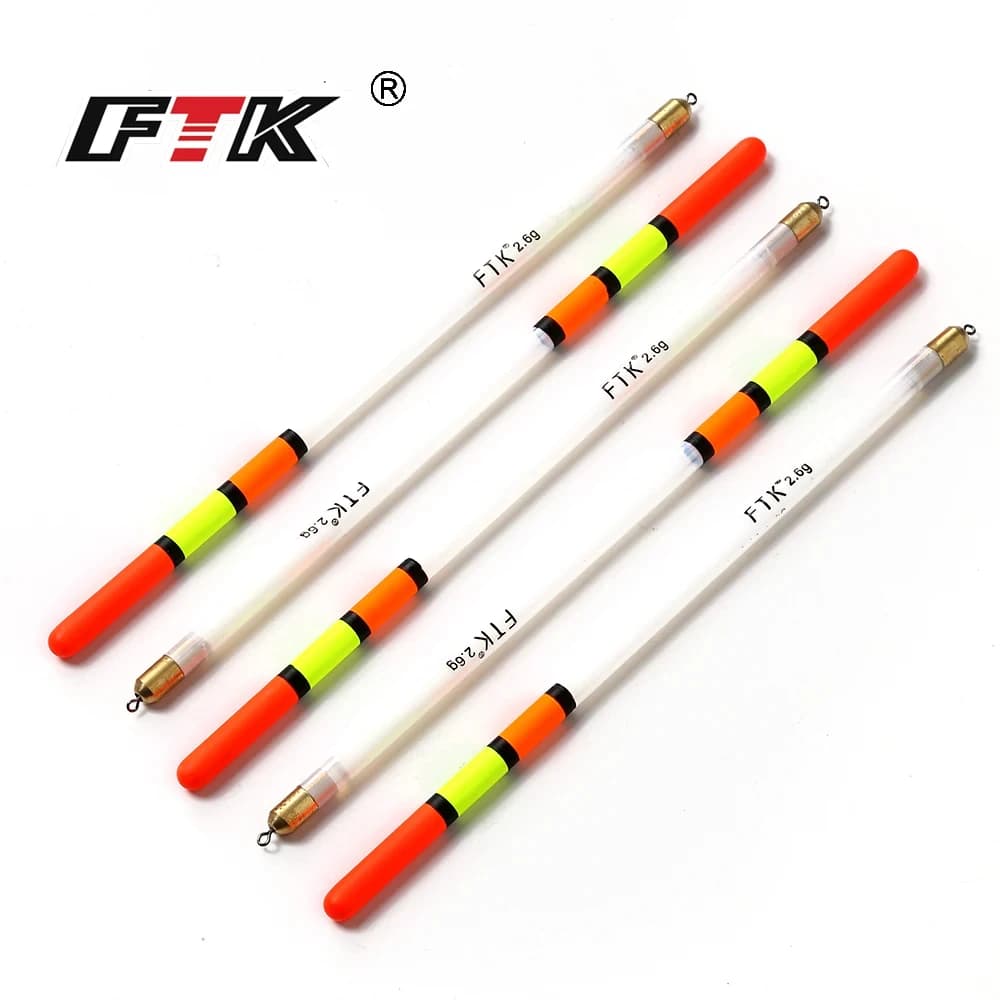 Lot 10 flotteurs plastique transparent 1.5-3.0g FTK - Pour pêche carpe et gros poissons blancs