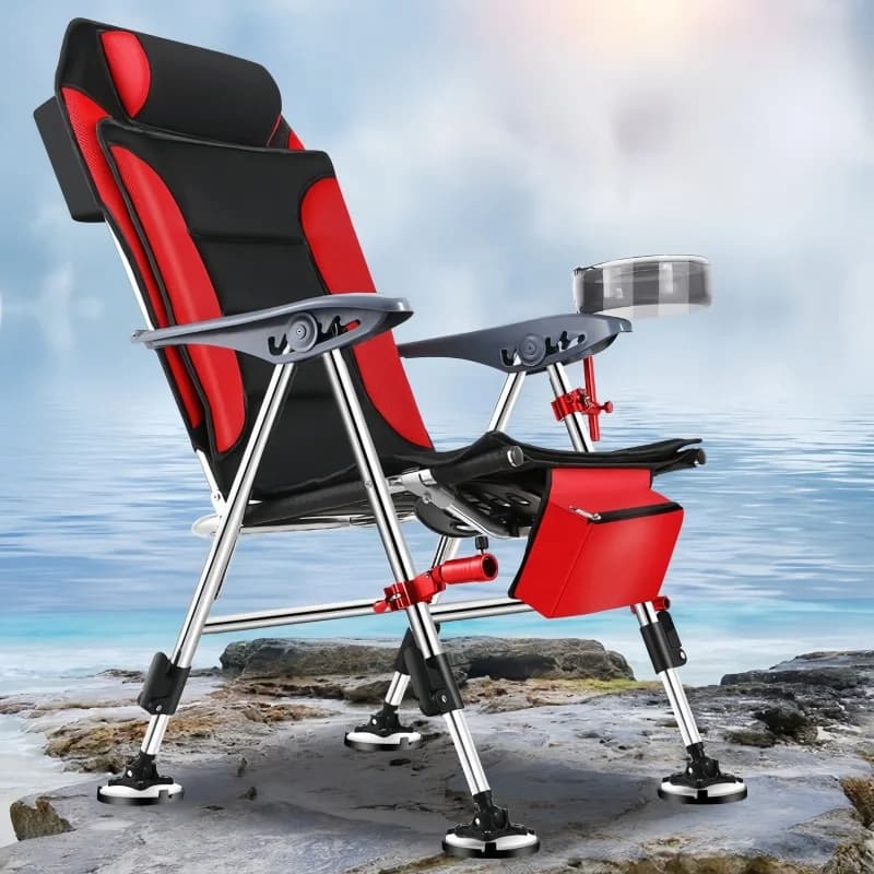 Chaise de pêche pliable et rétractable Outdoor - Siège portable pour camping et plage - Équipement pêche