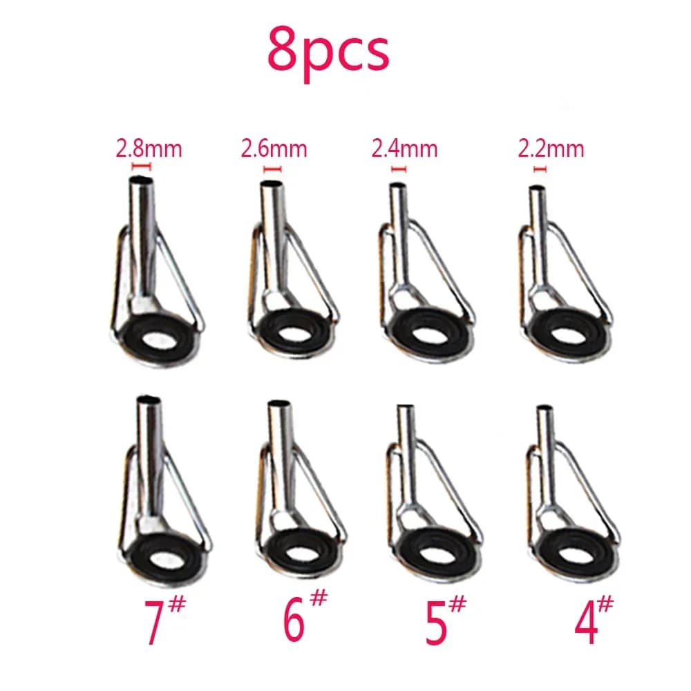 Anneaux de guidage pour canne à pêche 1.6mm-3.8mm acier inox - Kit réparation et remplacement anneaux