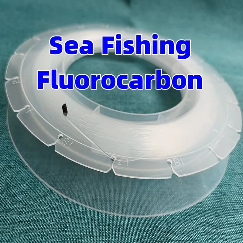 Bas de ligne fluorocarbone 100m 0.70-0.90mm transparent pêche mer bateau - Invisibilité
