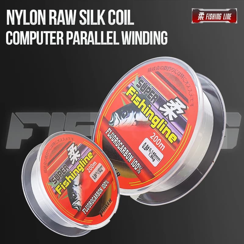 Ligne de pêche monofilament TAIYU 200 mètres résistante fluorocarbone 4-20LB pour tous poissons