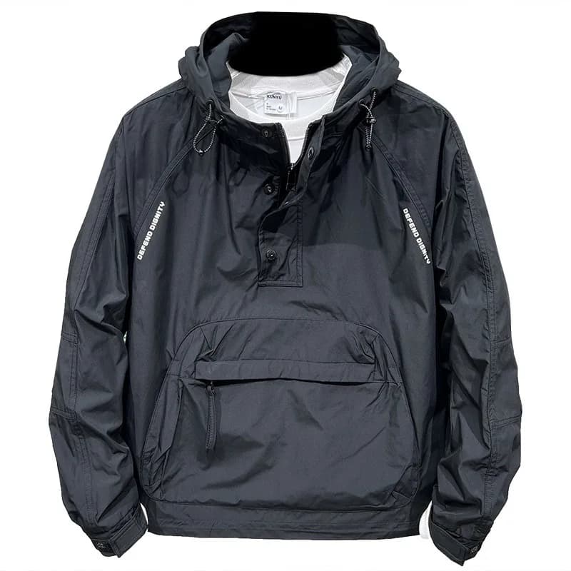 Veste homme à manches longues avec capuche et fermeture éclair - Veste décontractée pour pêche et extérieur
