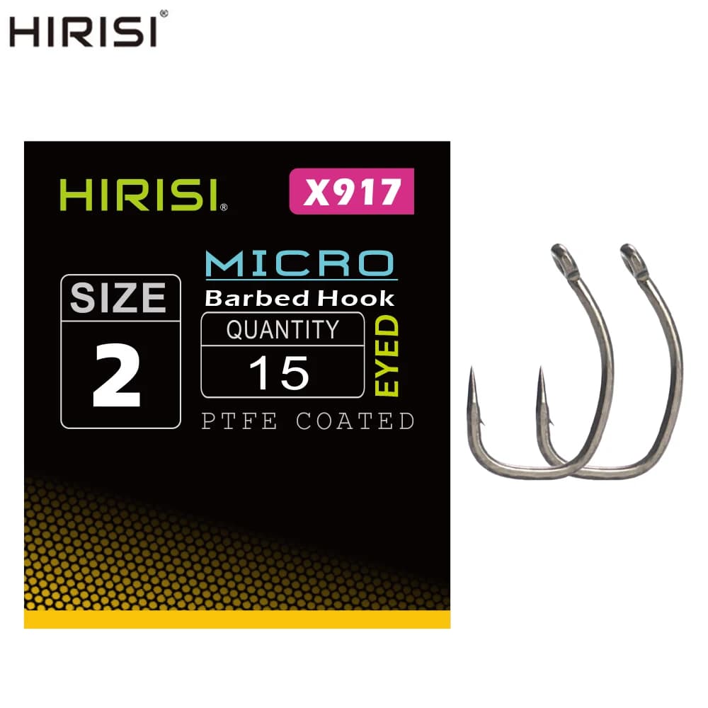 15 hameçons pour carpe PTFE micro-barbelés acier carbone - modèles X917 haute performance