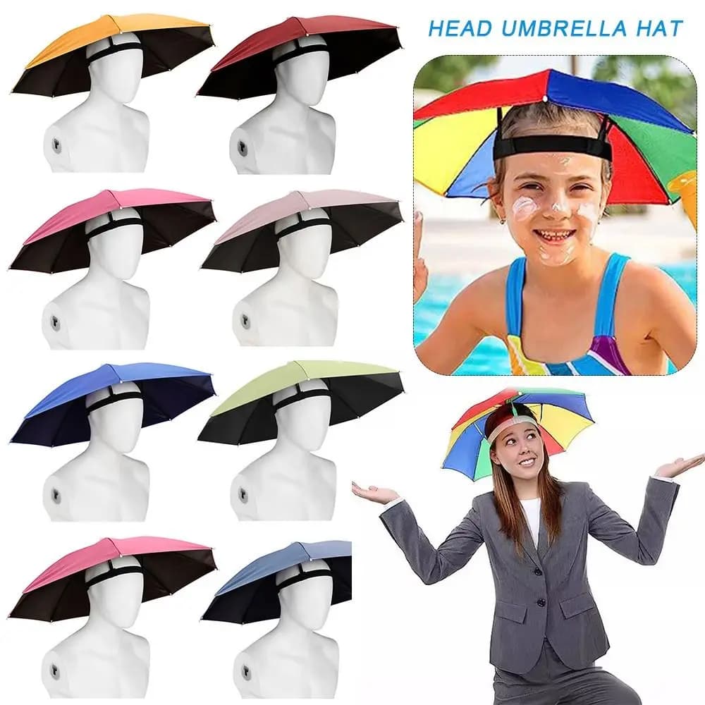 Chapeau parapluie pliable anti-vent pour pêche portable camping plage équipement extérieur