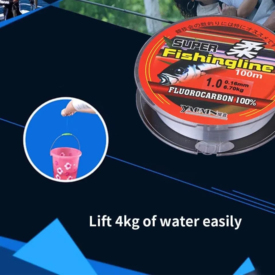 Ligne de Pêche Nylon Monofilament Transparente Extra Solide 500m pour Eau Douce et Mer