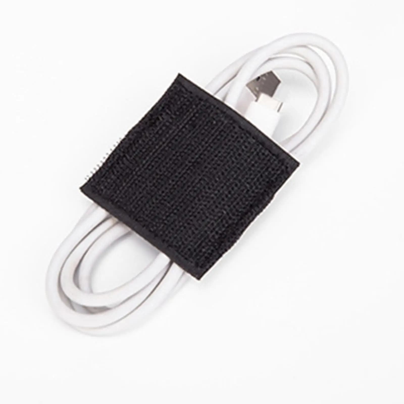 2PCS strap élastique organisation câble intercom casque pêche avec stickers velcro pour fixation