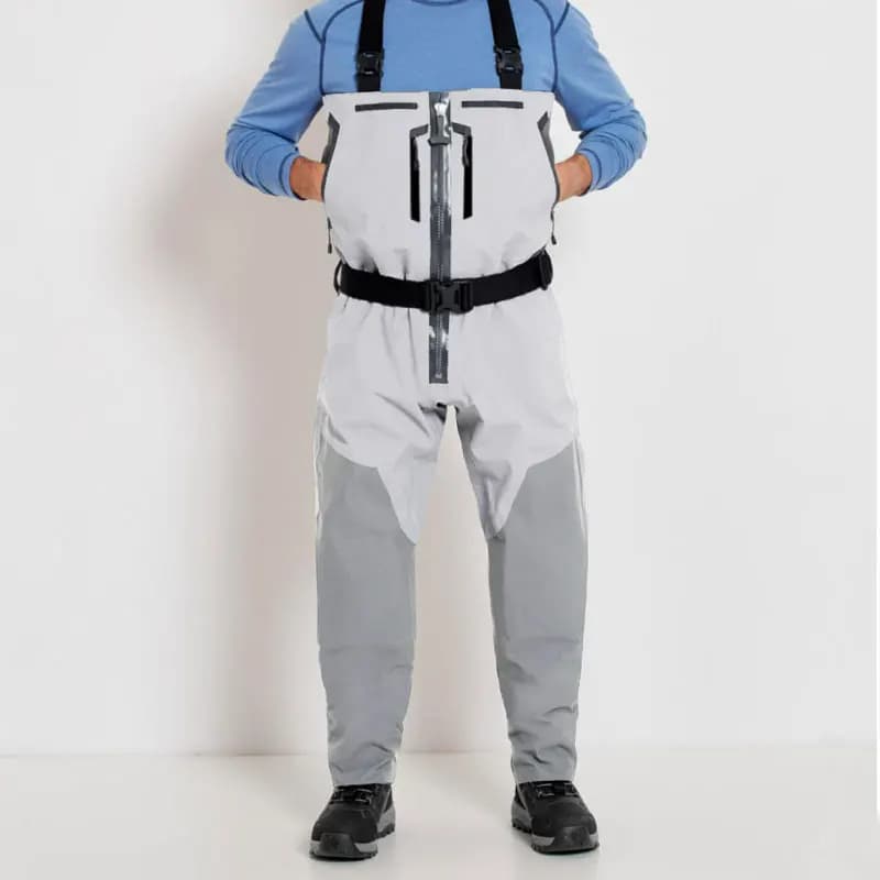 Waders poitrine 4 couches fermeture éclair pour hommes pêche chasse étanches