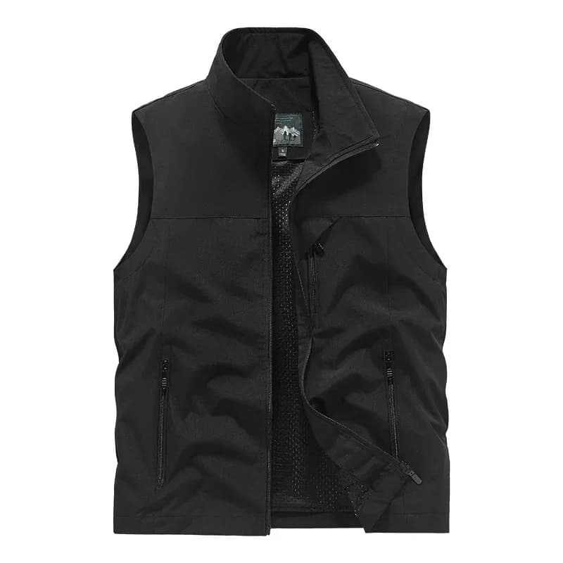 Gilet tactique homme pêche multi-poches grande taille printemps été outdoor veste sans manches