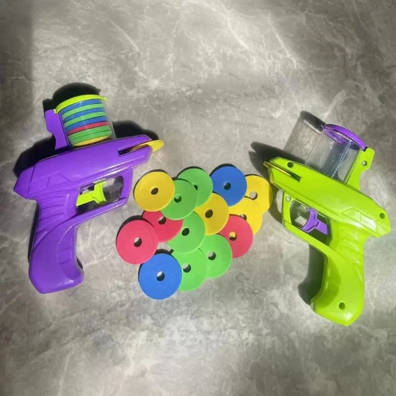 Lanceur disques volants jouets enfants pistolet carotte soucoupe volante jeu extérieur sport EVA doux