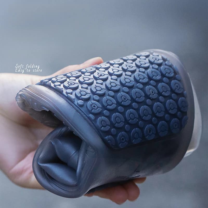 Protège-bottes pluie pliable - Housses antidérapantes PVC pour randonnée et camping étanches
