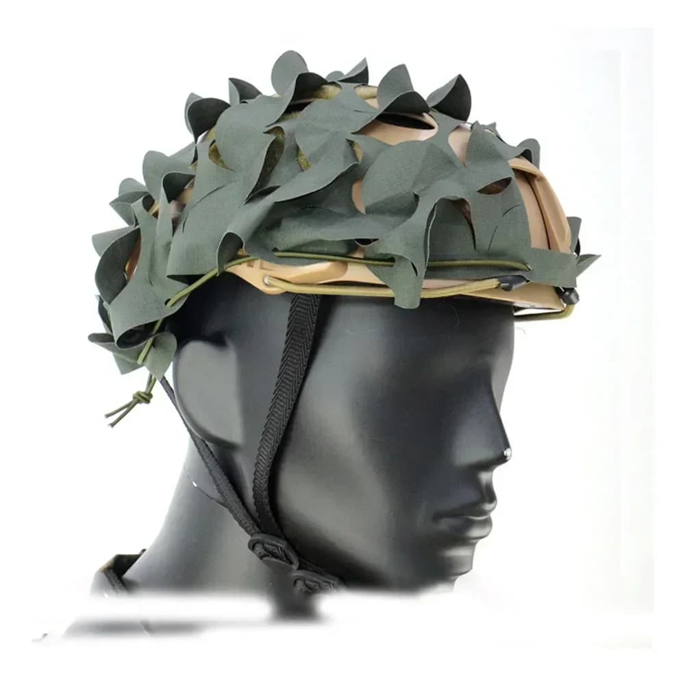 Protection casque FAST 3D camouflage feuilles pêche - Housse laser cut pour chasse sous-marine