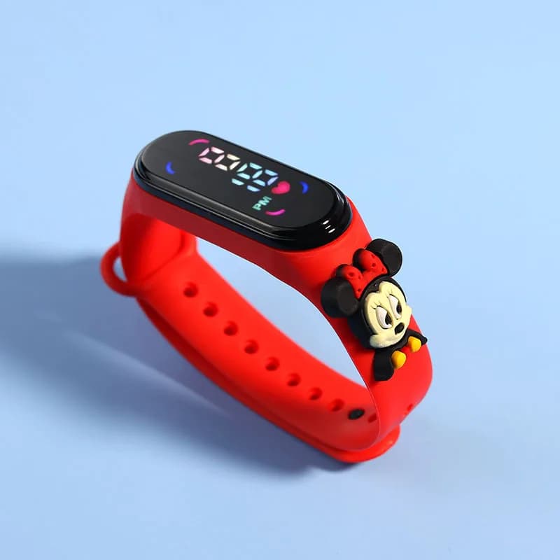 Montre enfant Mickey et Spiderman - Bracelet électronique tactile LED étanche pour filles et garçons
