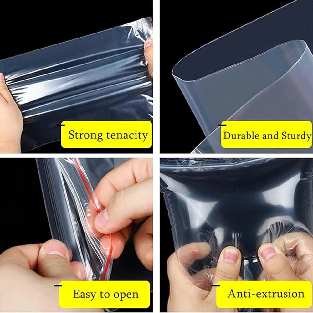 Sacs ziplock transparents 1000 pièces rangement appâts pêche - Sachets refermables étanches pour amorce
