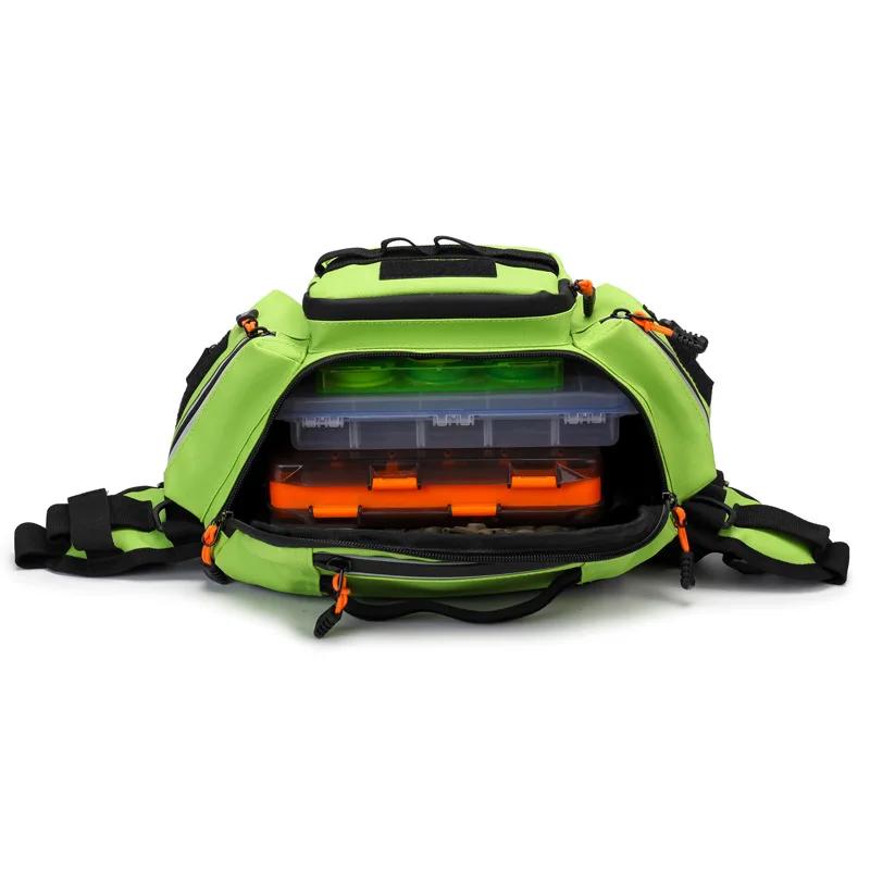 Sac banane pêche homme molle multi-poches pour leurres, chasse, randonnée, vélo et running - pratique