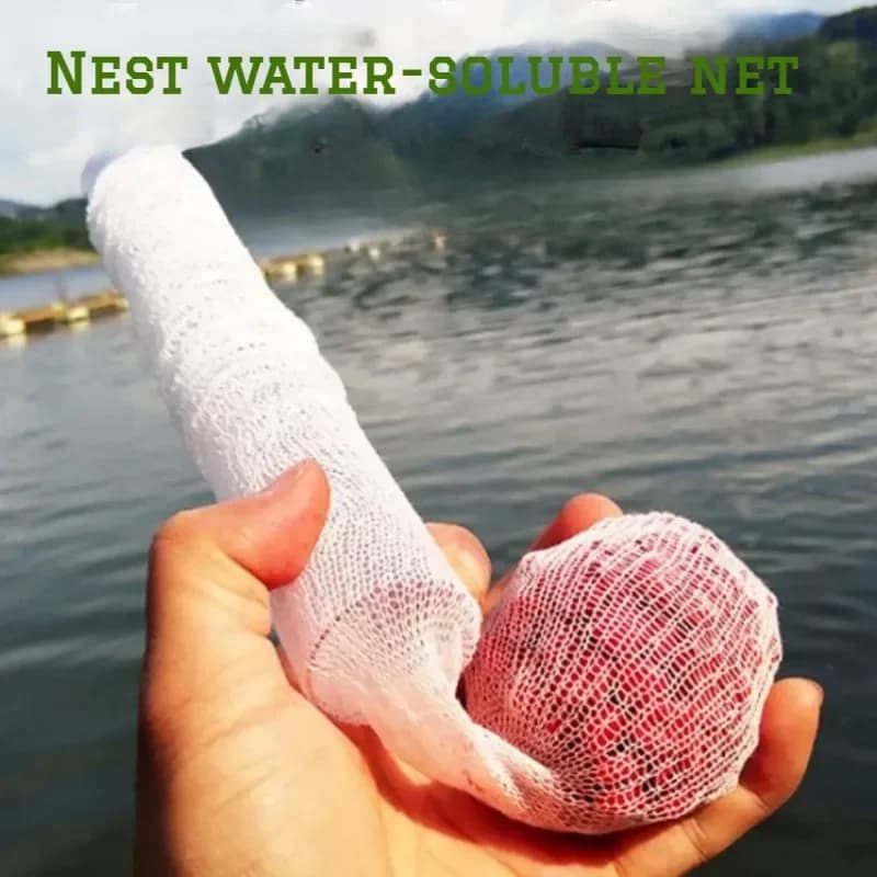 Recharge de filets PVA solubles pour pêche à la carpe, tube étroit 5m et plongeur pour appâts
