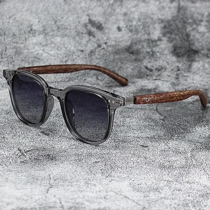Lunettes de soleil bois polarisées rétro - Pêche et vélo - Protection UV street photography