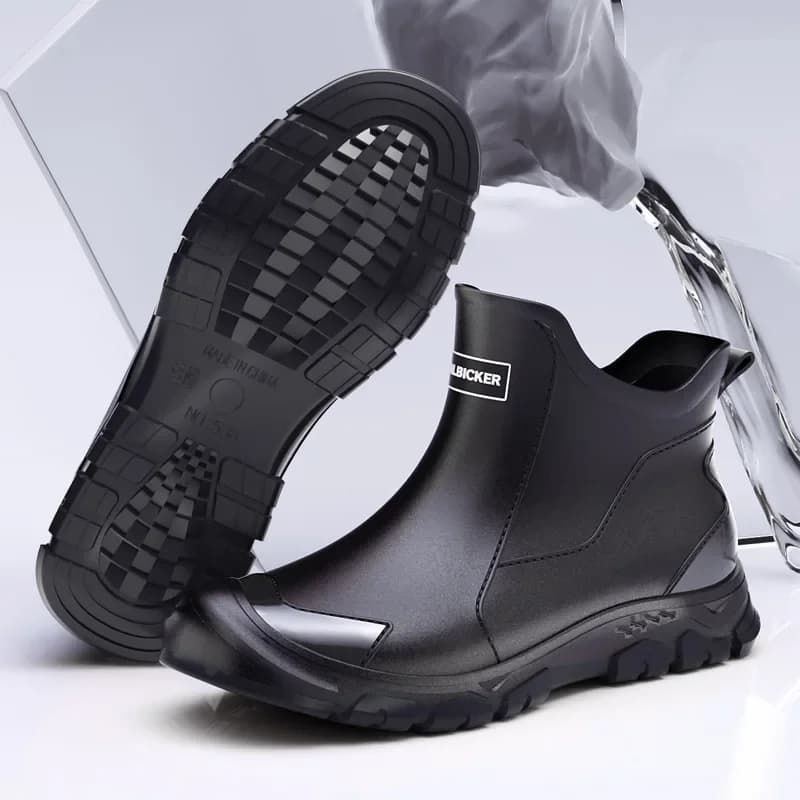 Bottes de pluie homme grande taille 39-48 antidérapantes résistantes chaussures eau extérieur épaisses plastique