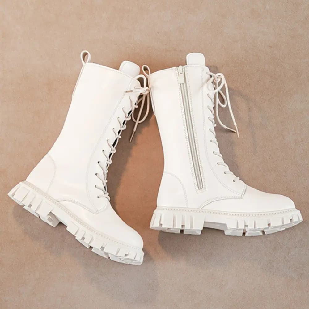 Bottes cosplay pêche thématique fille - Bottes longues blanc pêche fantasy et événements pêche costumés