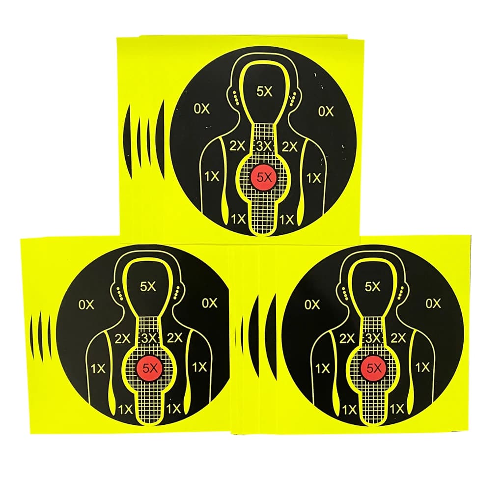 Cibles carton éclaboussantes 17x17cm : pack de 20 cibles réactives pour piège à plombs