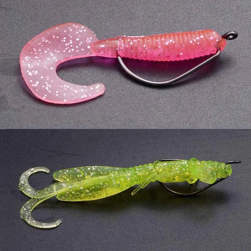 Hameçons pêche large gap 20 pièces pour leurres souples black bass acier haut carbone noir
