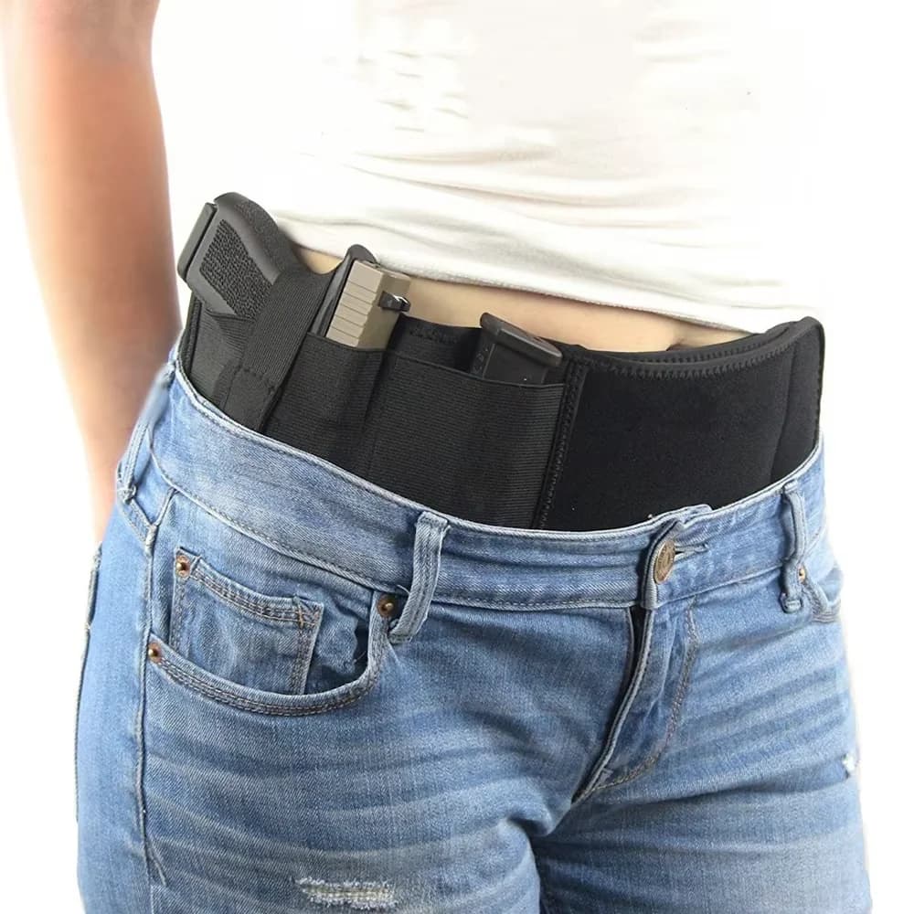 Ceinture tactique ventre holster dissimulé pour pêche et chasse - Port discret sécurisé