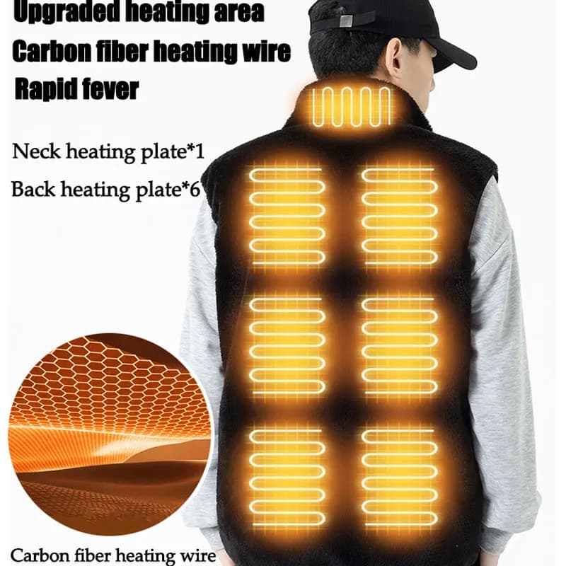 Gilet chauffant 9 zones intelligent pour homme et femme hiver chauffage thermique