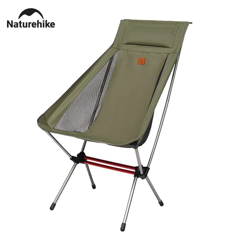 Chaise balancelle Naturehike pour pêche extérieure - Dossier haut, portable et support 120kg