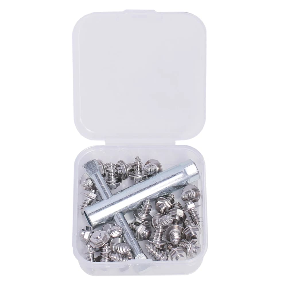 Kit de 26 crampons vissables pour bottes de pêche - Outil inclus pour semelles feutre ou crantées