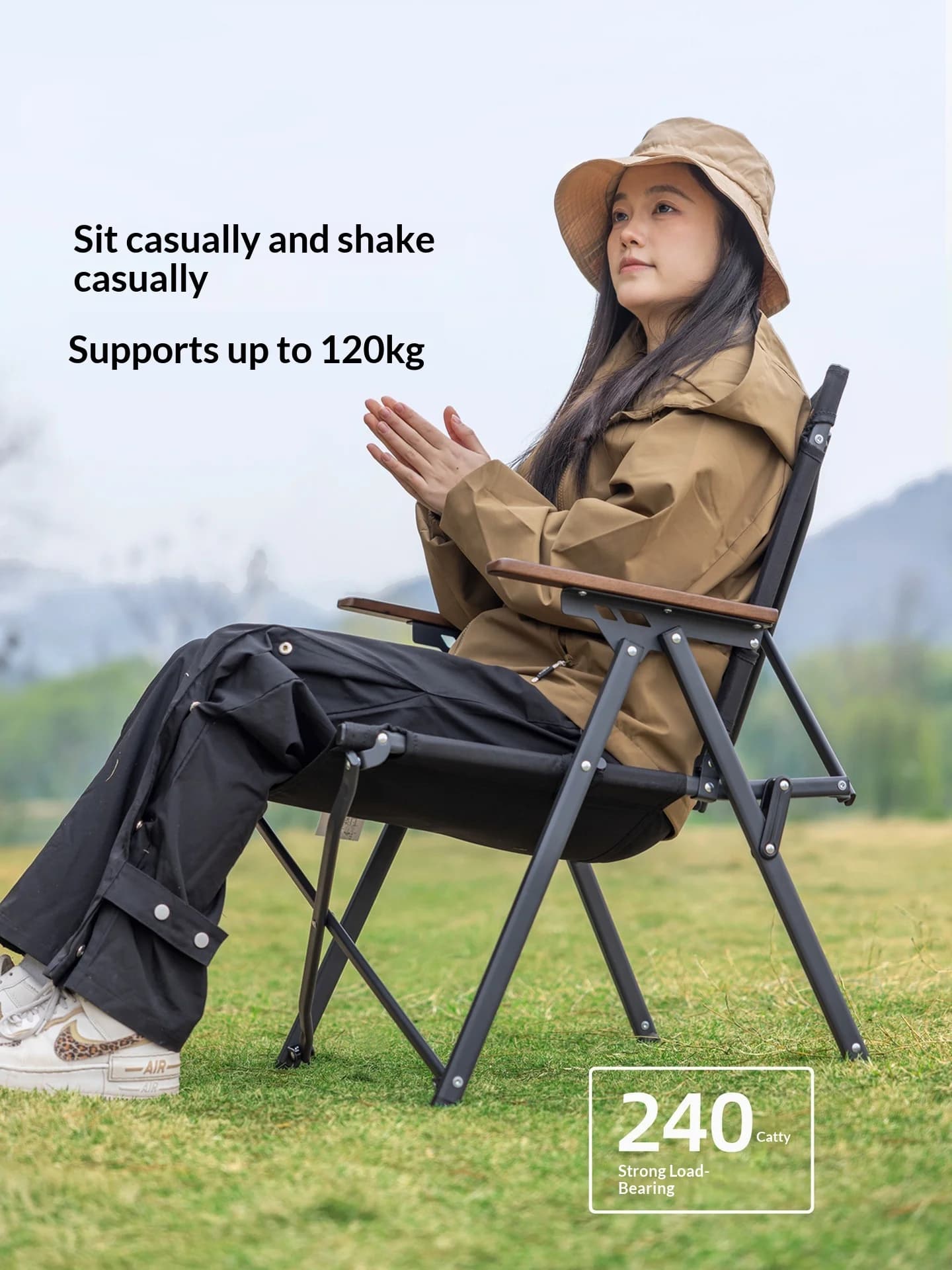 Chaise de camping lohascamping 2026 ouverture rapide portable 120KG - Siège pliant voyage pêche jardin