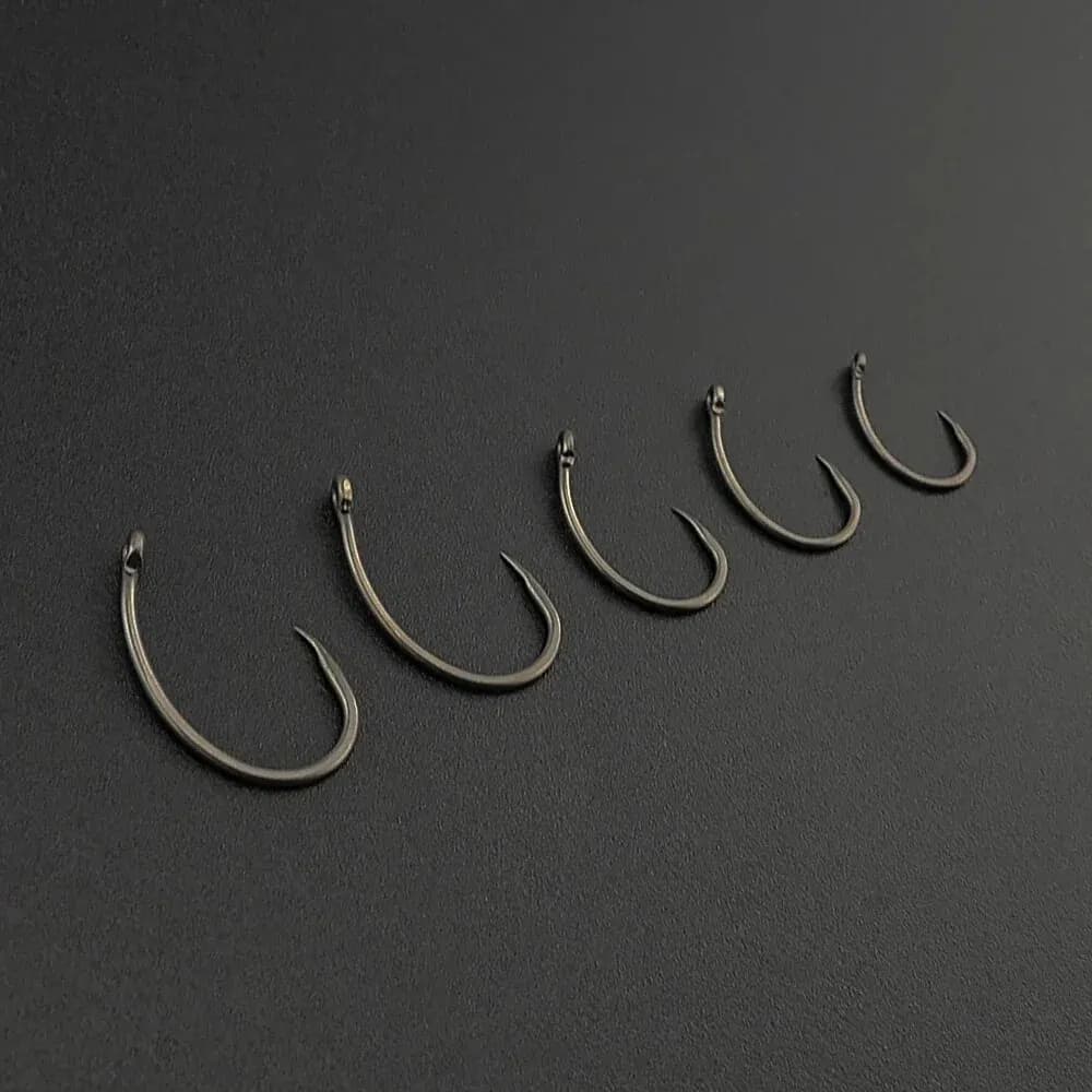 50 hameçons sans ardillon Hirisi en acier carbone haute qualité revêtus - accessoires pêche 8012