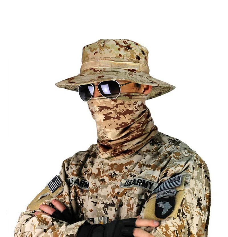 Chapeau bucket camouflage à large bord pour pêche et chasse - Protection solaire maximale
