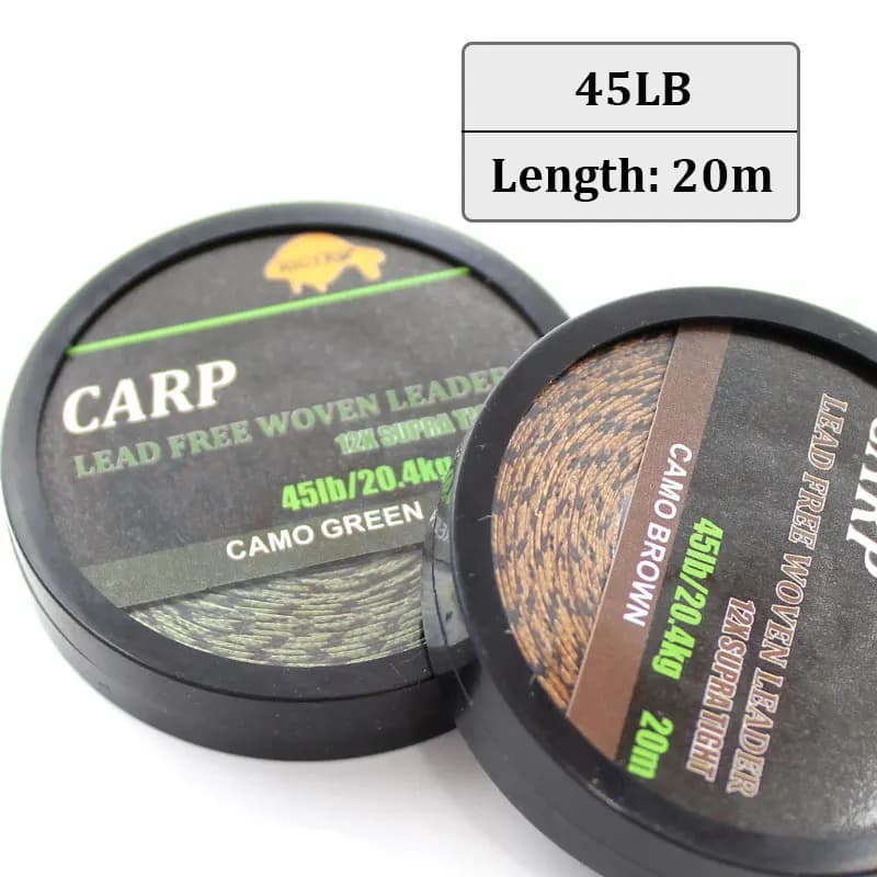Ligne plombée camouflage 20m pour montages carpe chod et hélicoptère - Leader principal résistant