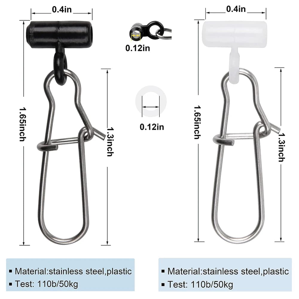 16Pcs coulisse plombs pêche mer lourds avec snaps duo lock et émerillon slider résistants