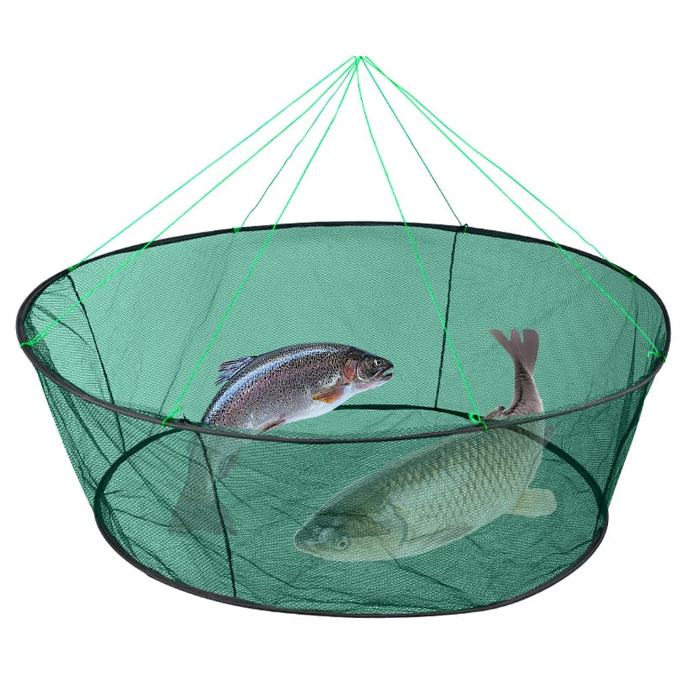 Filet de pêche pliable portable - Cage à appâts pour crevettes et crabes - Piège à