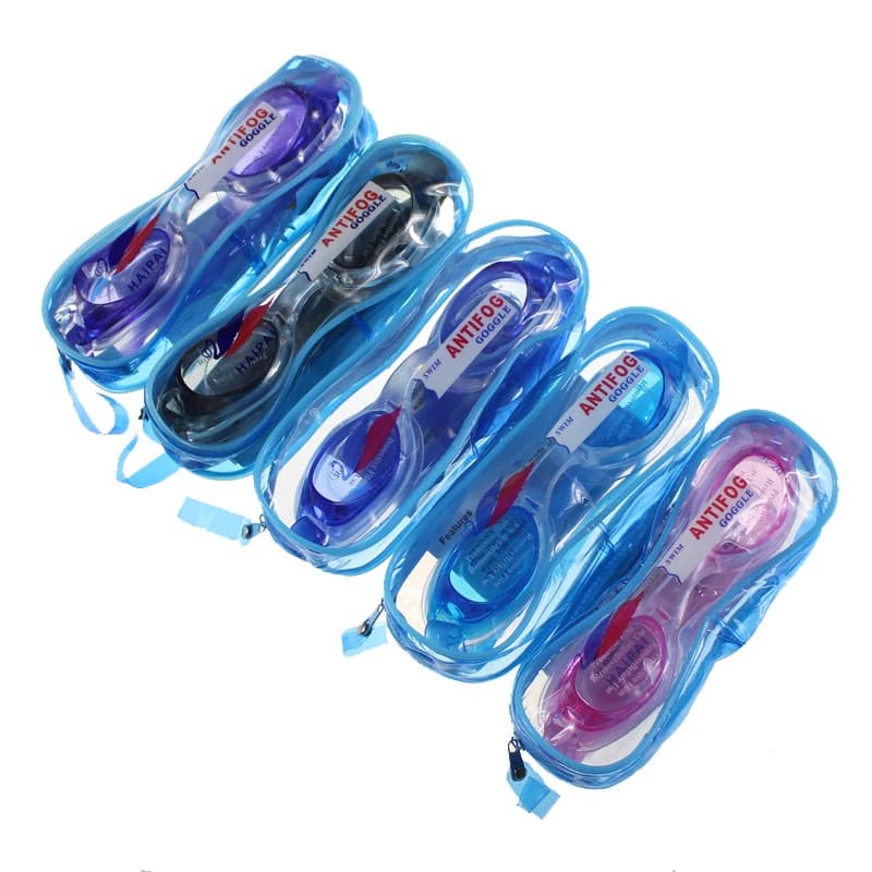 Lunettes de natation anti-buée étanches avec sac - Pour hommes, femmes, garçons et filles en piscine