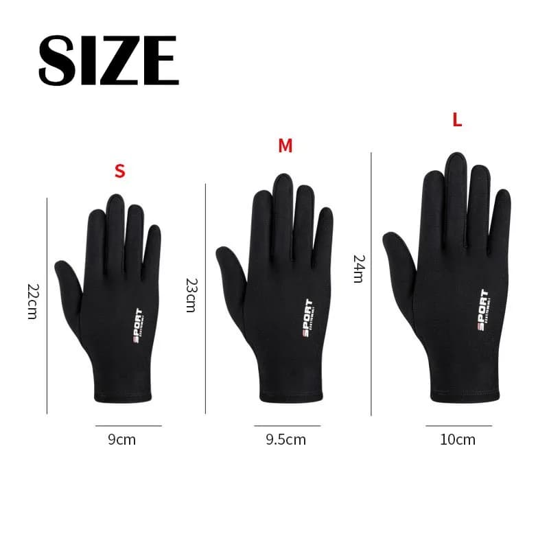 Gants pêche été soie glacée - Gants anti-dérapant écran tactile imperméables protection UV vélo