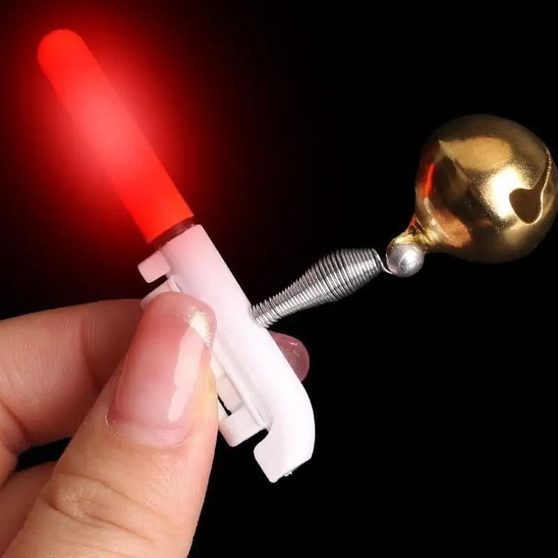 5 bâtons lumineux électroniques réutilisables avec clochette LED - accessoires alarme pêche électronique lumineux