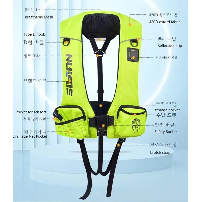 Veste de pêche professionnelle avec grande flottabilité poches larges pour pêche en mer bateau