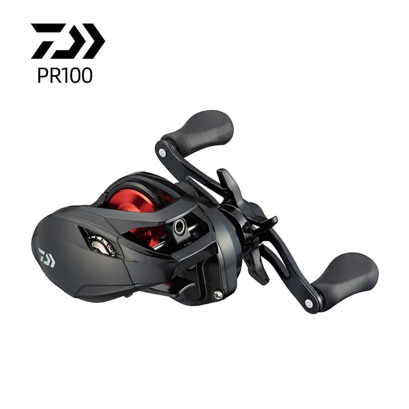 Moulinet baitcast Daiwa PR100H pour pêche en mer, ratio 7.3:1, 5kg de frein, 3+1 roulements