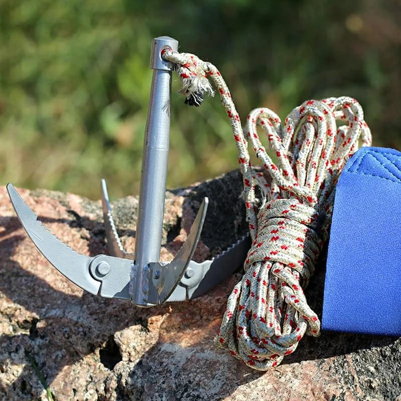 Ancre pliante bateau canoë pêche grappin survie corde robuste accessoire navigation pêcheur plaisance