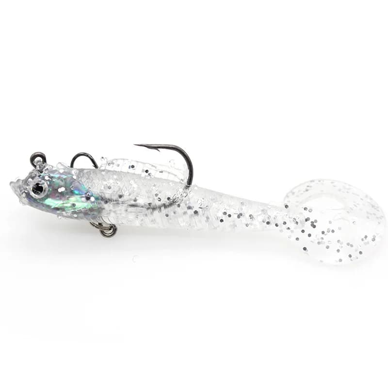 Leurre souple 6 pièces Swim Tail pour bar et carpe - Appât artificiel silicone wobblers pêche