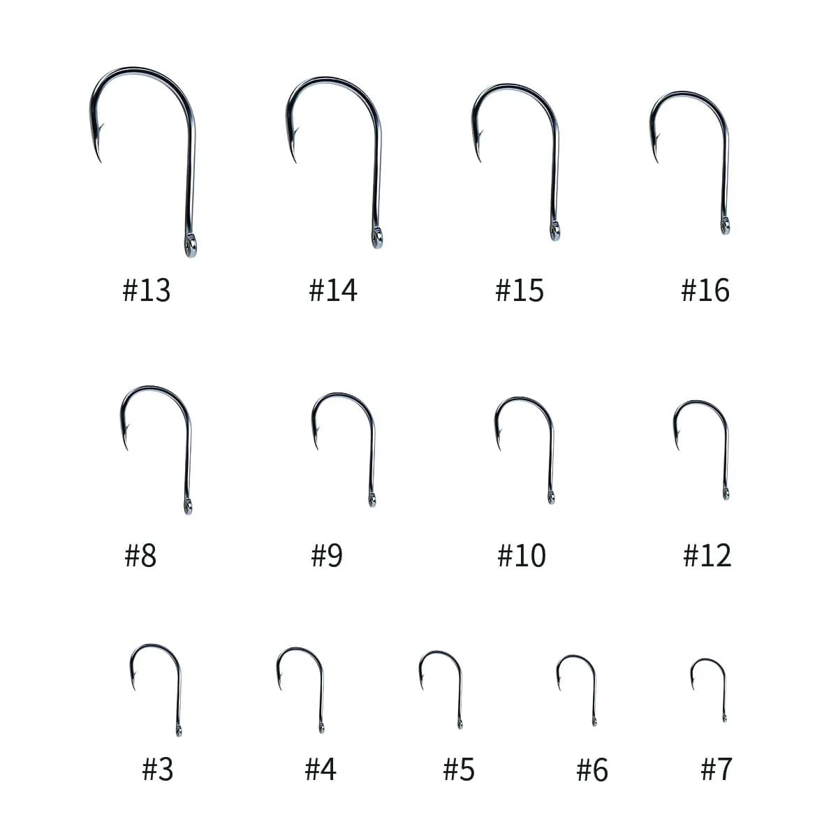 Lot de 50 hameçons simples pour la pêche à la carpe, acier haute carbone affûté chimiquement