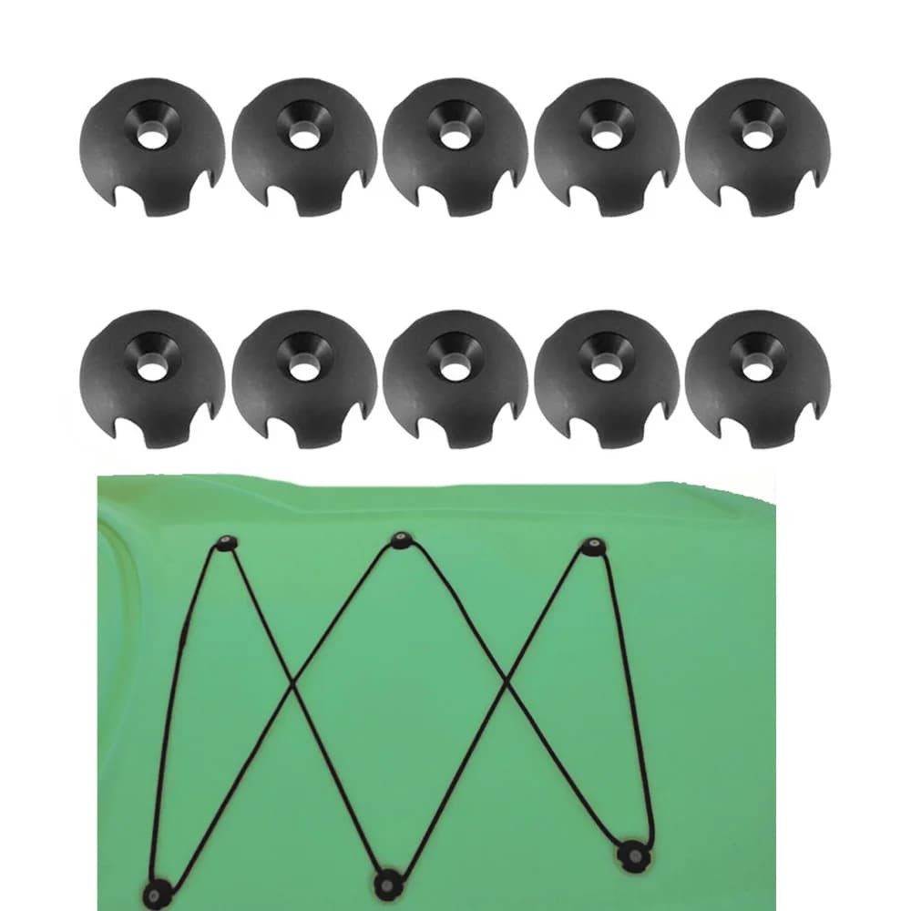 Guides de ligne pour pont de kayak - Lot de 10 guides plastique pour équipement de pêche