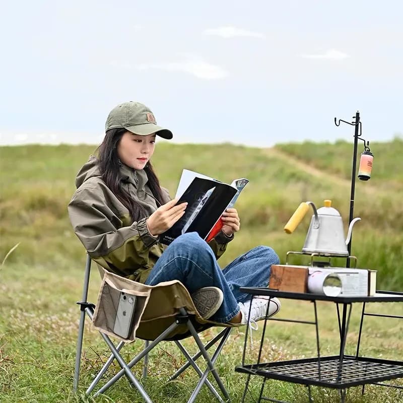 Chaise lune pliante portable pour pêche camping pique-nique et croquis extérieur - tabouret petit cheval